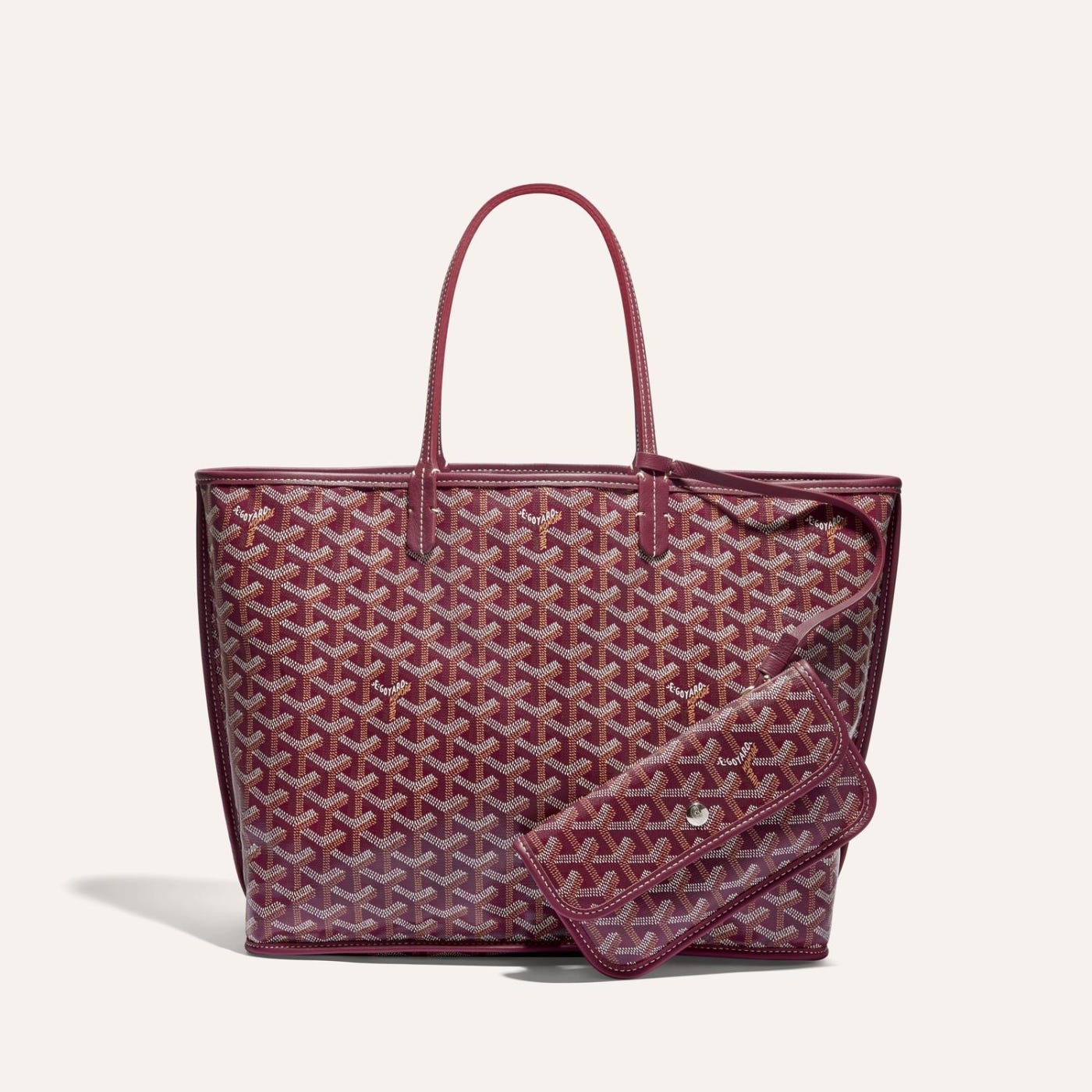 Goyard Goyardine Bordeaux Anjou PM Reversible Tote Bag Palladium Hardware - Image 2